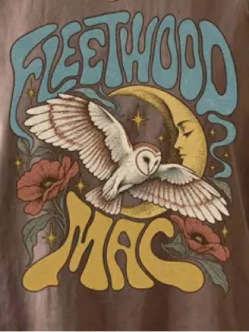 Comfort Colors Espresso Fleetwood Mac Graphic Tee, Retro Band Design, Music Fan